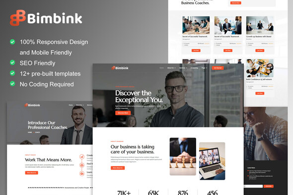 Bimbink - Business Coach & Consulting Elementor Template Kit