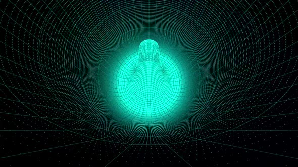 Abstract White Color Grid Tunel Animation alt