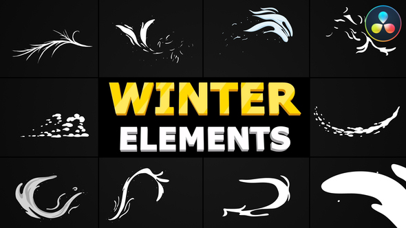 Hand-Drawn Winter Elements | DaVinci Resolve