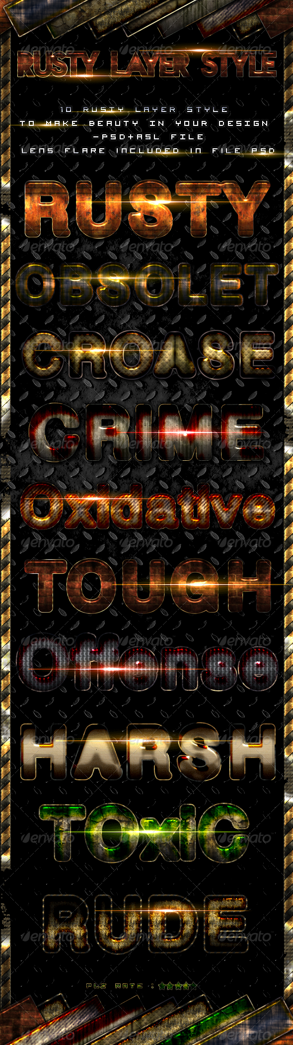 Rysty Layer Style - Photoshop Add-ons