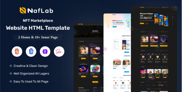 Incredible Naflab - NFT Marketplace HTML Template