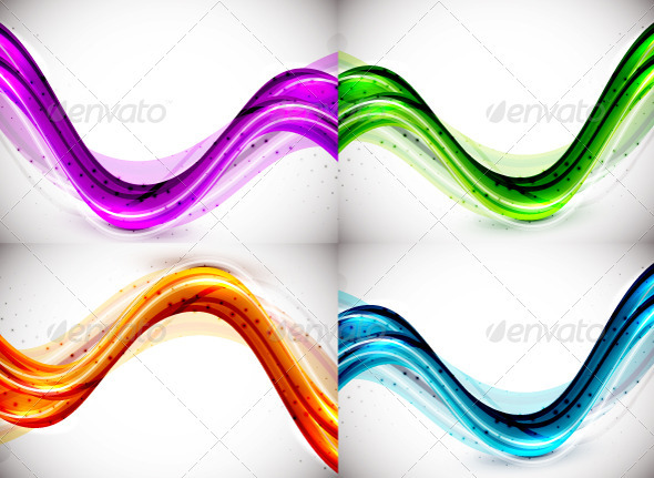 Shiny Wave Backgrounds - Backgrounds Decorative