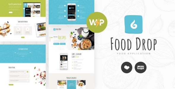 Food Drop | Meal Ordering & Delivery Mobile App WordPress Theme