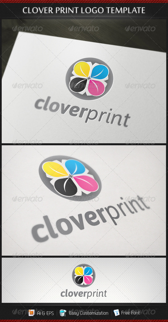 Clover Print Logo Template - Symbols Logo Templates
