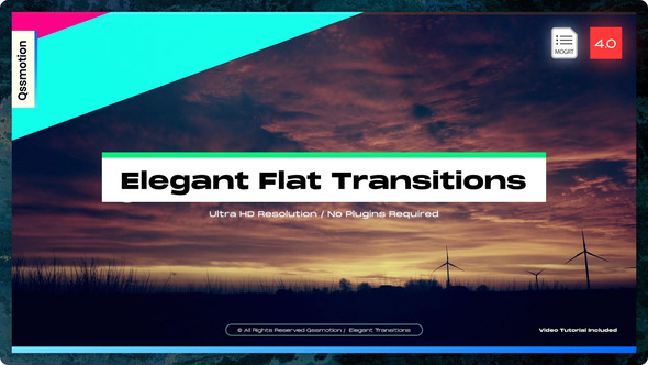 Elegant Flat Transitions For Premiere Pro