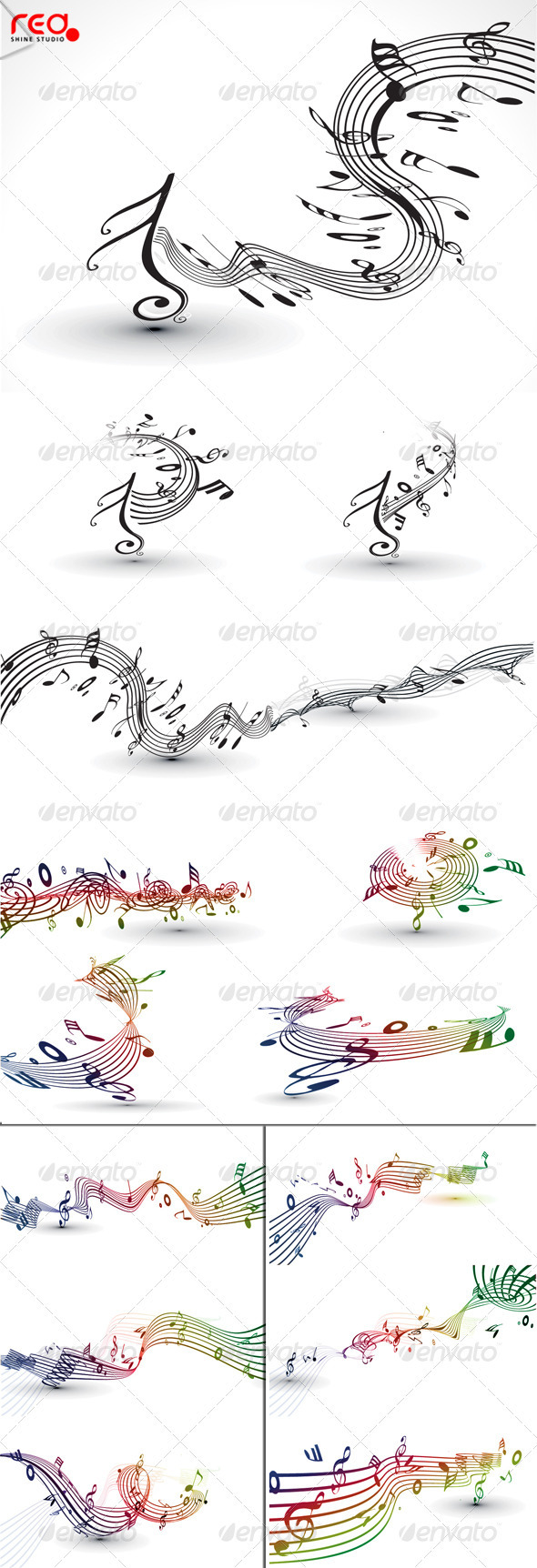 Collection Of Music Wave - Decorative Symbols Decorative