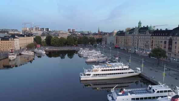 Stockholm Nybroviken Bay Aerial View