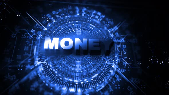 Money Word On Digital Background 4K alt