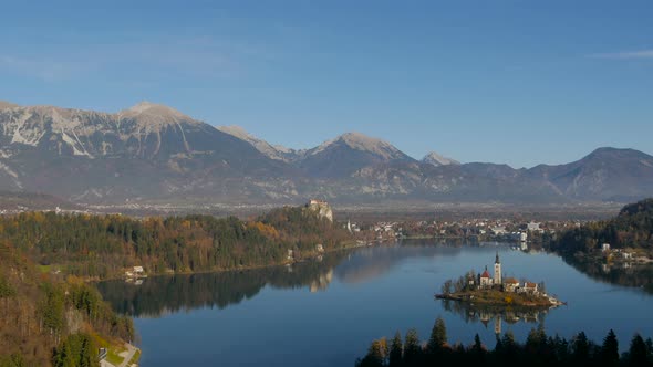 Panoramic view of Bled