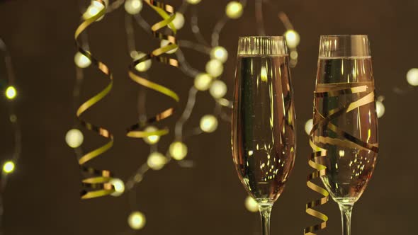 Champagne New Year and Christmas