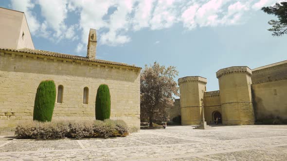 View of Poblet Monastery UNESCO World Heritage Site alt