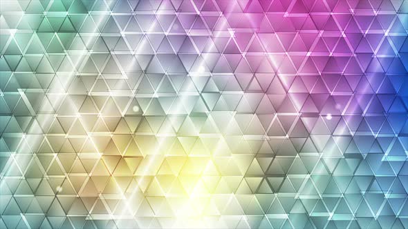 Shiny Colorful Abstract Tech Triangles