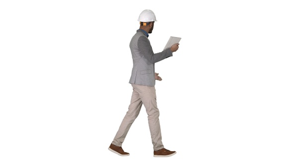 The hipster engineer making video call with tablet showing alt