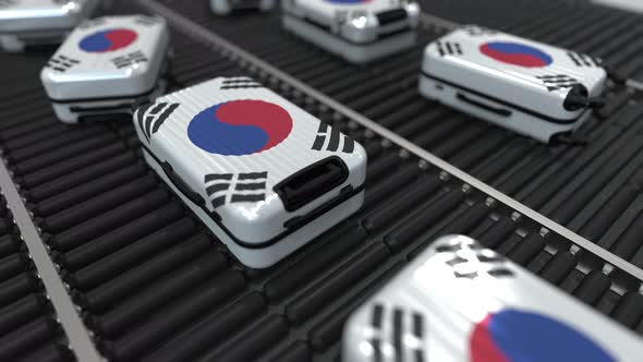 Suitcases Featuring Flag of South Korea alt