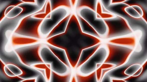 Slow Orange and White Kaleidoscope Loop Animation Background alt