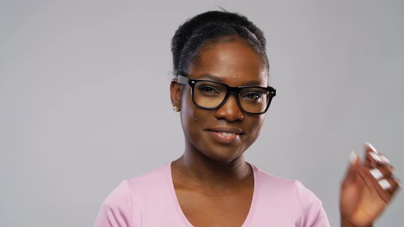 Portrait of African American Woman in Glasses alt