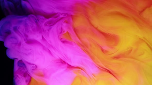 Ink Paint in a Water Red Color Ink. Fluid Art alt