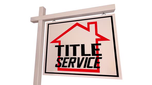 Title Service Home House Sold For Sale Sign Closing Real Estate 3d Animation alt