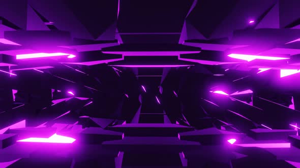 Purple neon glowing spark motion graphic