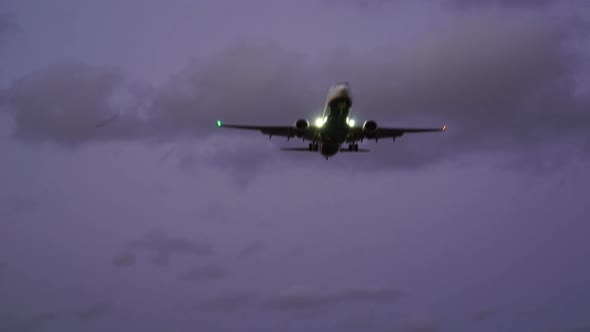 Airplane Take Off at Night