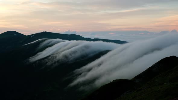  Video Footage Timelapse of Carpathian Mountains