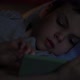 Bored Preschooler Lying on His Bed in the Dark and Used App on His Phone - VideoHive Item for Sale