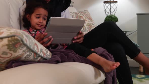 Mother and daughter at home alt