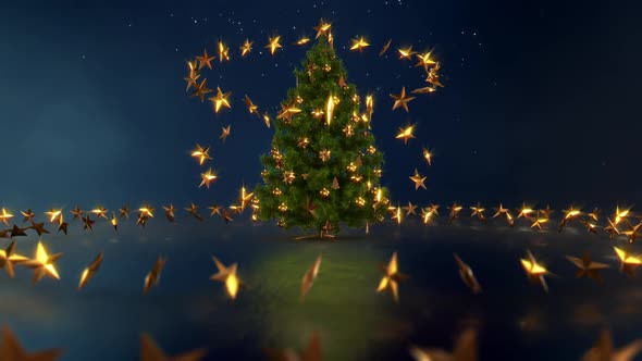 Christmas Tree And Stars alt
