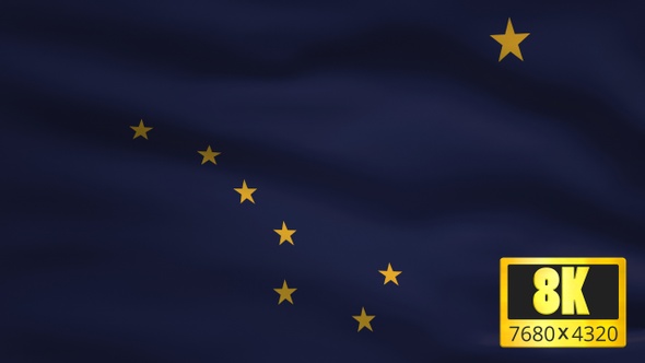 8K Alaska State Flag Background alt