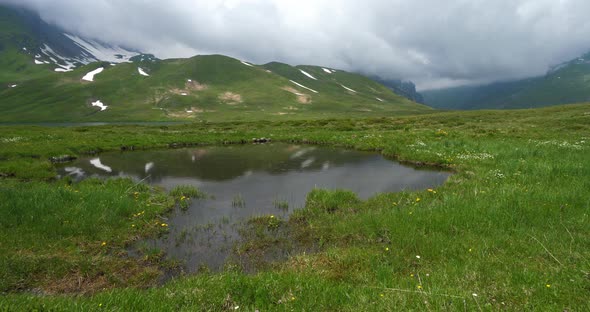 Lake Verney in Little St Bernard Pass, Italy alt