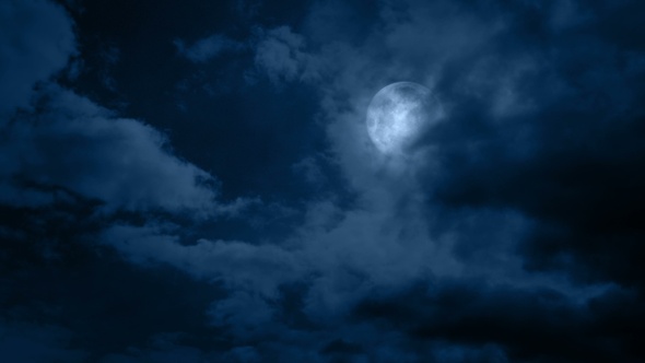 Moon Comes Out From Behind Clouds alt