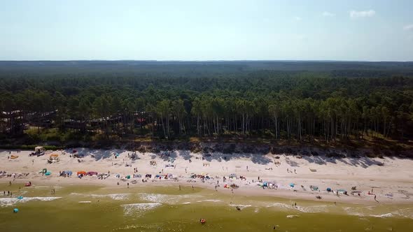 Sandy Beach Drone Footage