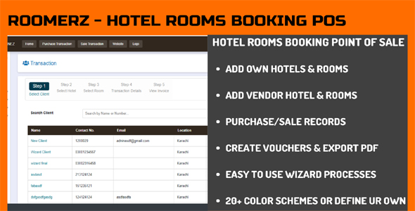 Roomerz - Hotels Rooms Booking POS & Hotel Management