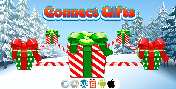 Connect Gifts Game (Construct 3 | Construct 2 | C3P | CAPX | HTML5) Christmas Game