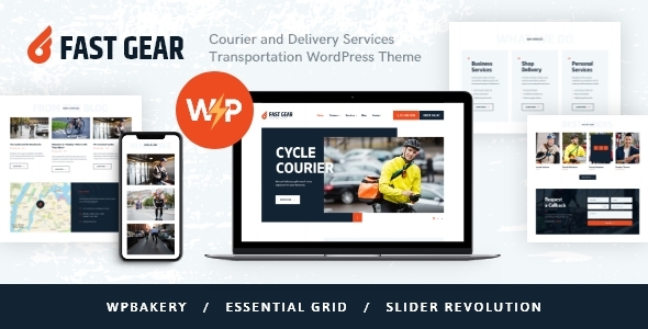 Fast Gear | Courier and Delivery Services Transportation WordPress Theme