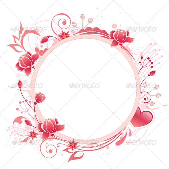 Banner with Red Rose - Backgrounds Decorative