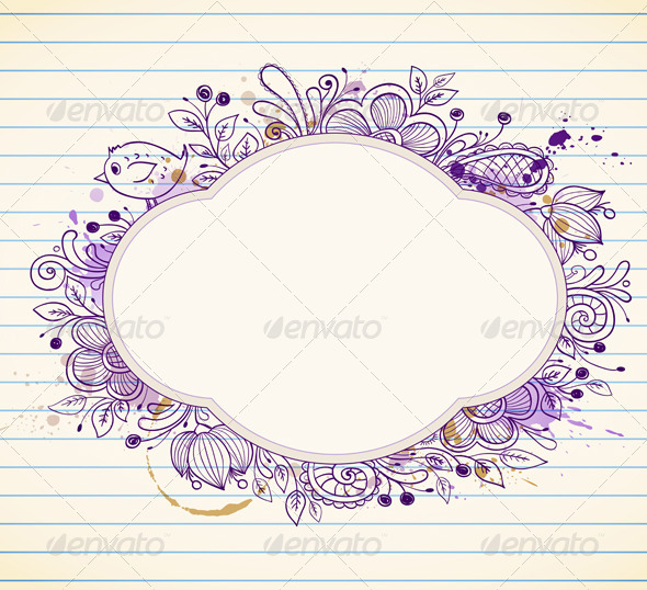 Hand Drawn Vector Label - Backgrounds Decorative