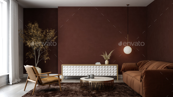 Interior of modern living room - Stock Photo - Images