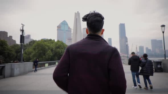 Chinese man in Shanghai China. alt