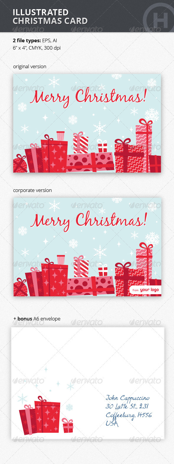 Illustrated Christmas Card - Holiday Greeting Cards