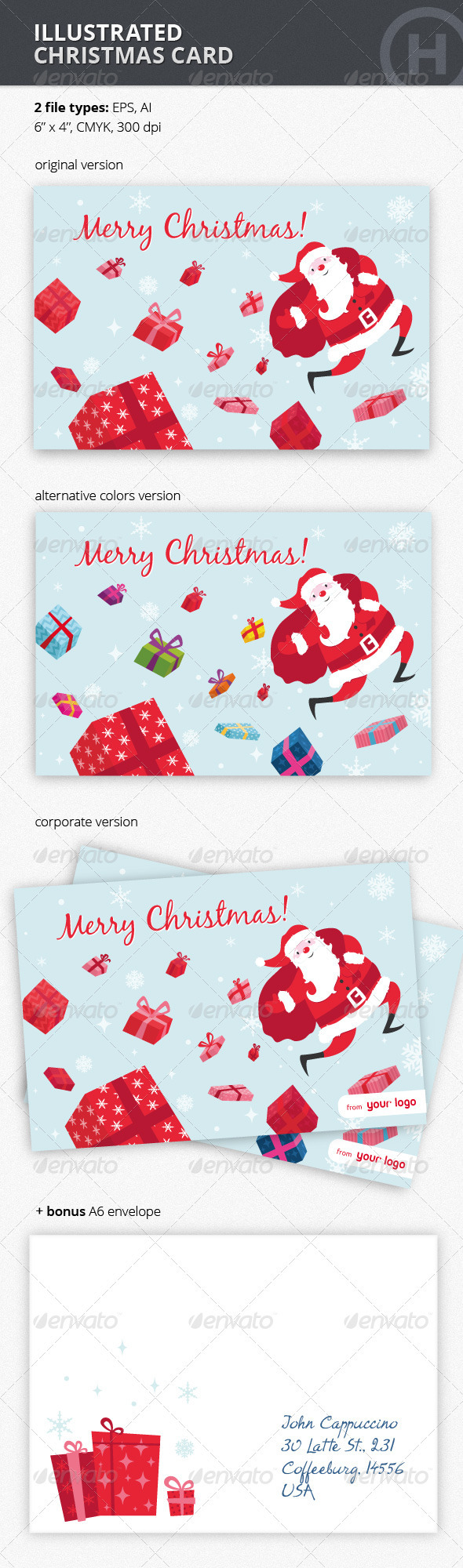 Illustrated Christmas Card - Holiday Greeting Cards