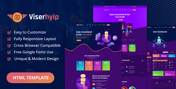 ViserHyip - Hyip Investment Business HTML Template