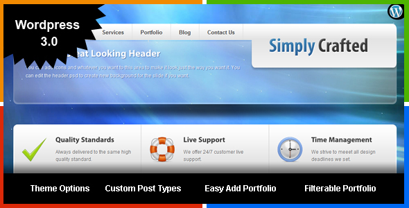 Simply Crafted - Wordpress 3.0 - Portfolio Creative