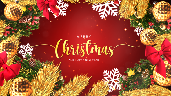 Christmas Text Logo Reveal 4K Titles template preview