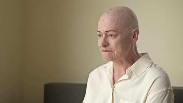 Touching Portrait of a Crying Woman with Cancer alt