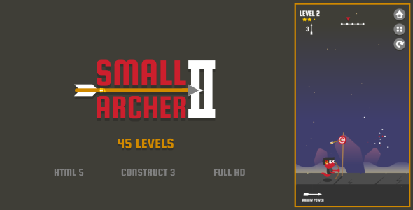 Small Archer 2 - HTML5 Game (Construct3)