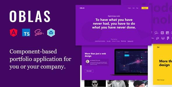 Oblas - Angular Portfolio Web Application