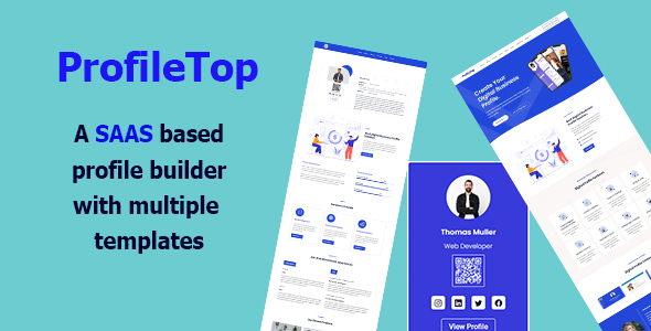 ProfileTop - Multiuser vCard, Resume and Portfolio Builder (SaaS)