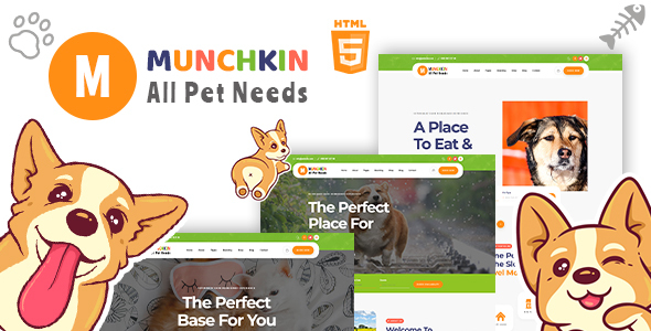 Munchkin Pet Care Services HTML5 Template