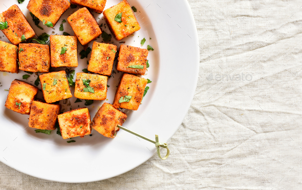 Pan fried paneer Stock Photo by voltan1 | PhotoDune